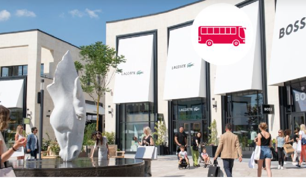 巴黎吉维尼购物村McArthurGlen Paris-Giverny往返巴士（含往返车票 + 额外九折卡 + 5 欧元餐券+热饮/冰淇淋）